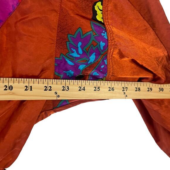 Obermeyer Vintage 90s Women's Size 10 Medium Metallic Orange Jacket - Picture 9 of 10